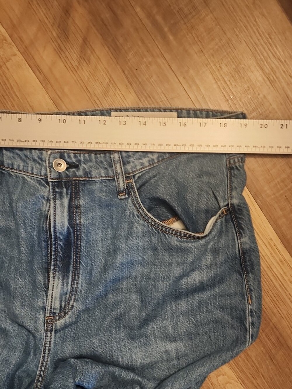 rag & bone Lori Mid Rise Cropped Wide Leg Jeans Light Wash - Picture 3 of 10
